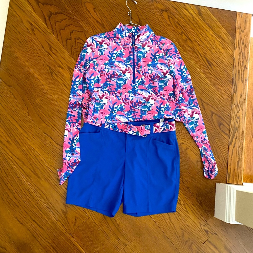 Sold as a set.  JoFit short size 2 and JoFit small long sleeve